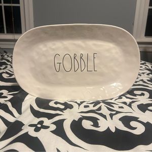 RAE DUNN GOBBLE platter -Large